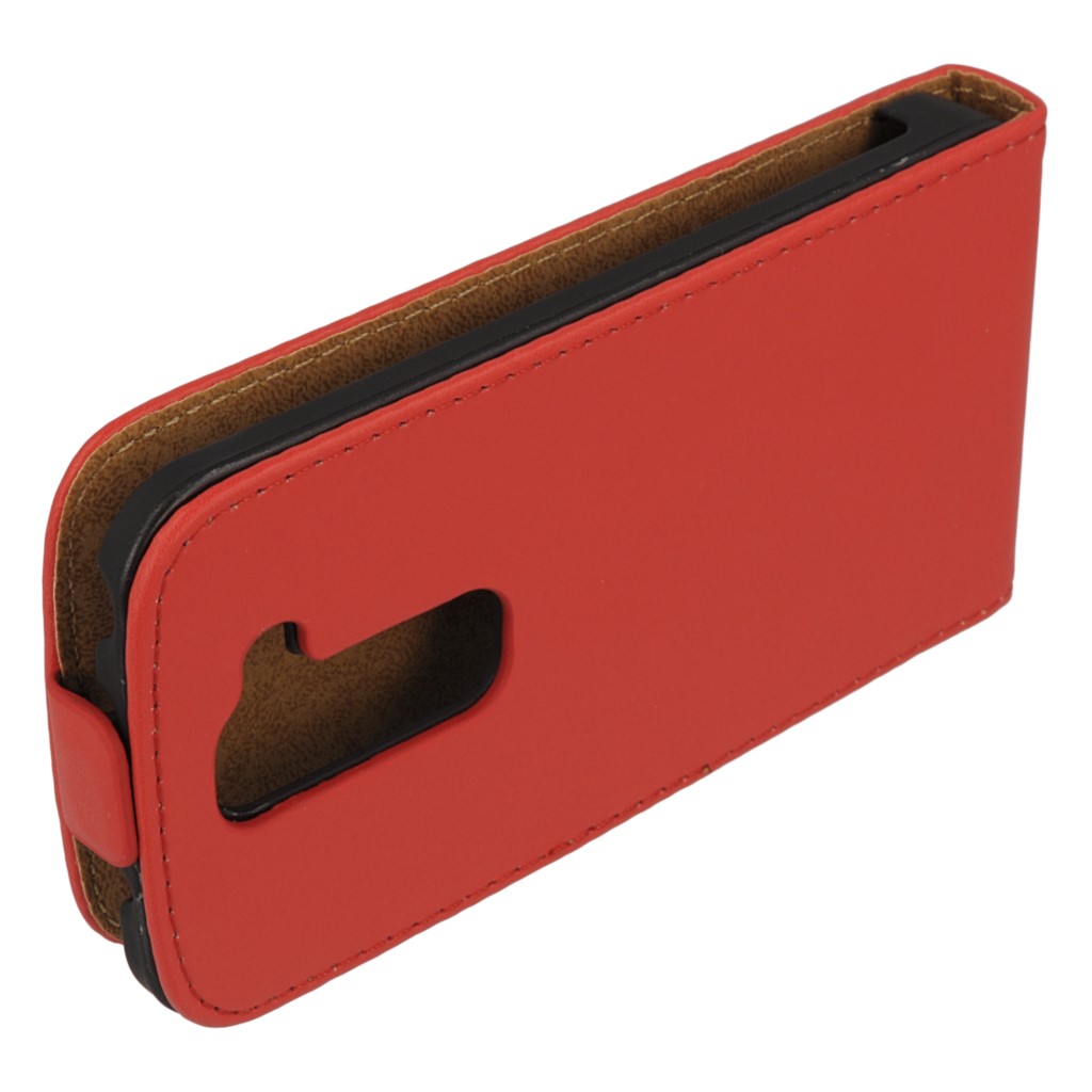 Pokrowiec z klapk na magnes Prestige Slim czerwony LG G2 Mini / 7