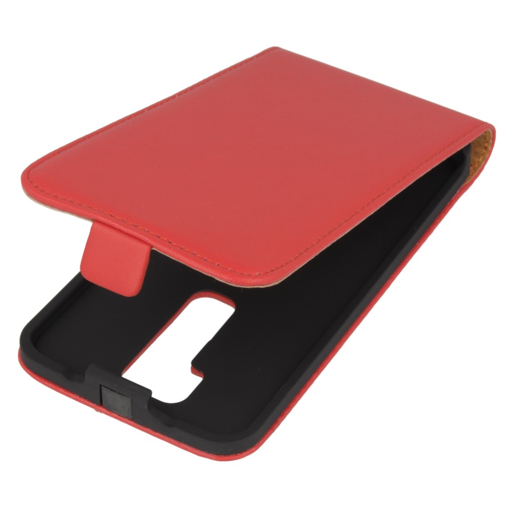 Pokrowiec z klapk na magnes Prestige Slim czerwony LG L90
