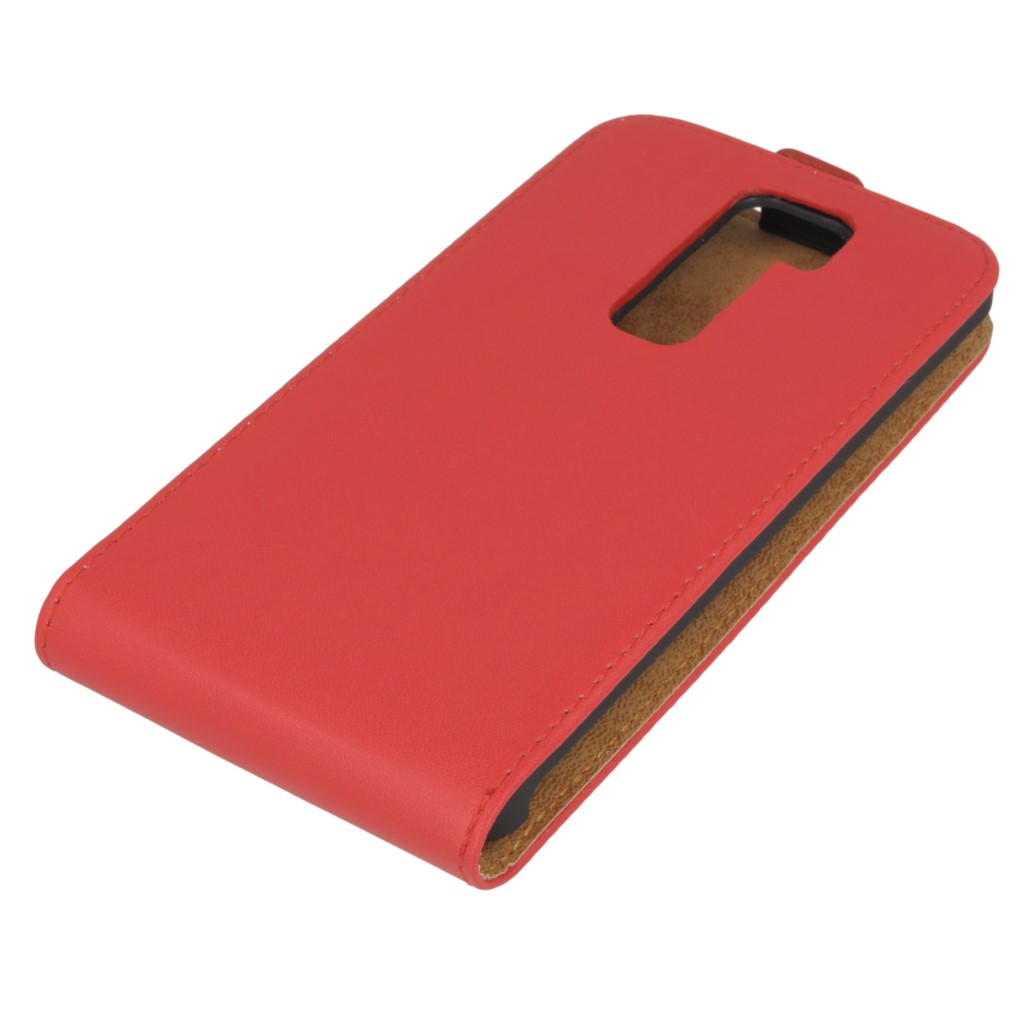 Pokrowiec z klapk na magnes Prestige Slim czerwony LG L90 / 5