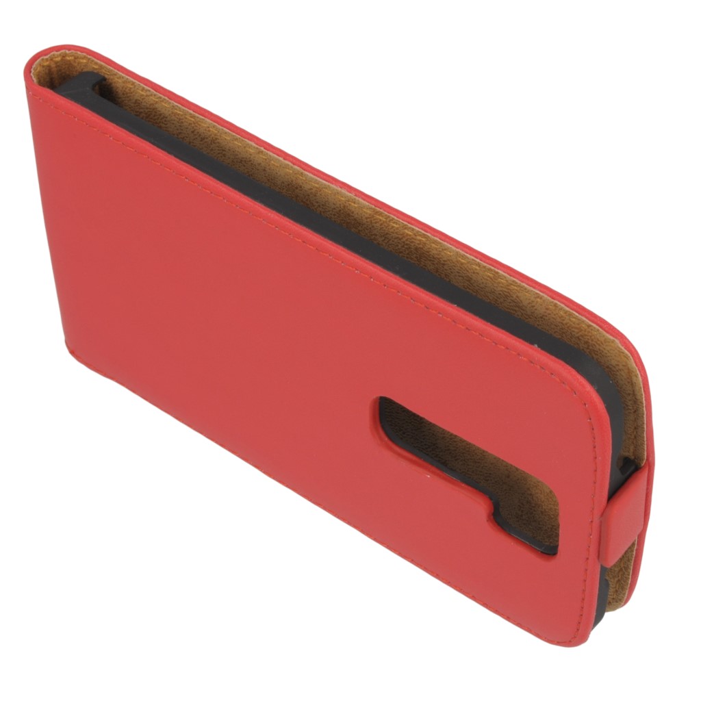 Pokrowiec z klapk na magnes Prestige Slim czerwony LG L90 / 7