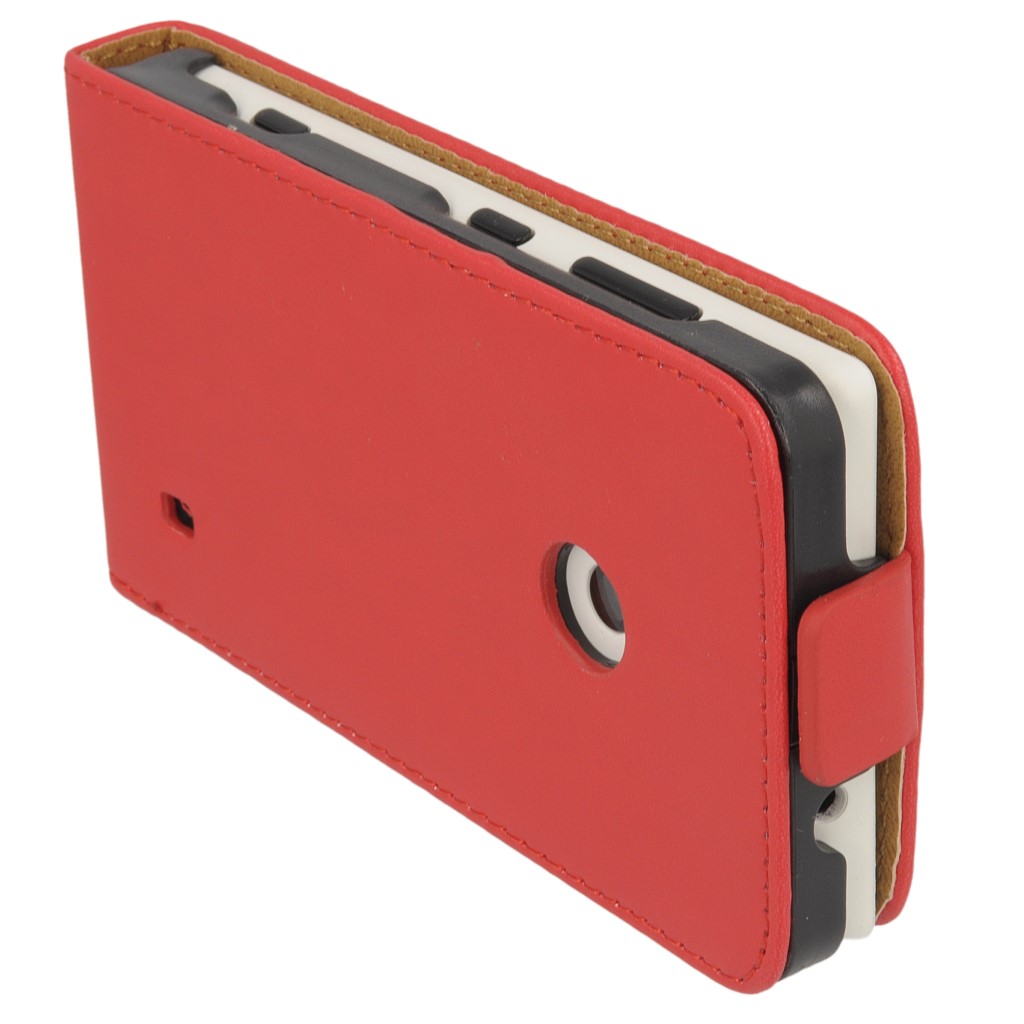 Pokrowiec z klapk na magnes Prestige Slim czerwony NOKIA Lumia 520 / 4