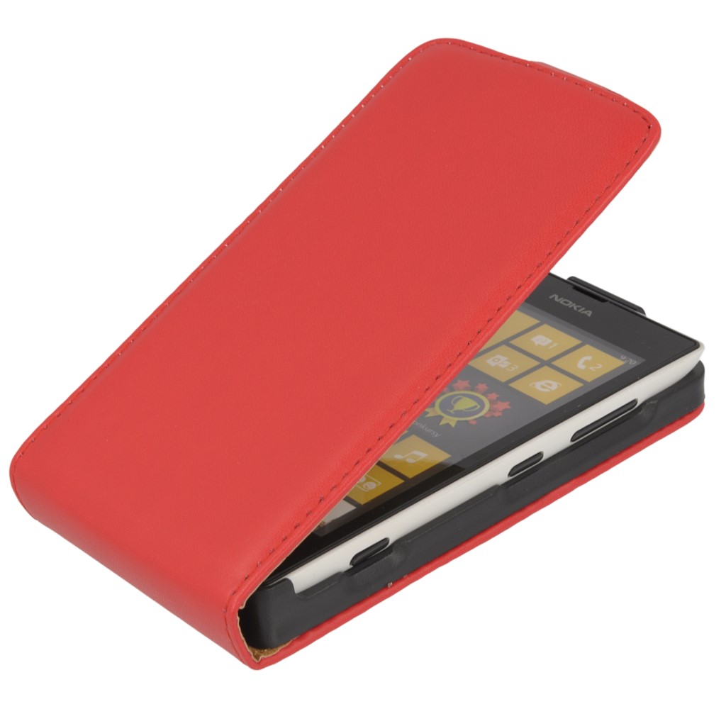 Pokrowiec z klapk na magnes Prestige Slim czerwony NOKIA Lumia 520 / 2