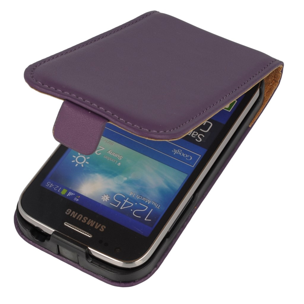 Pokrowiec z klapk na magnes Prestige Slim fioletowy SAMSUNG GT-S7275 Galaxy Ace 3 LTE