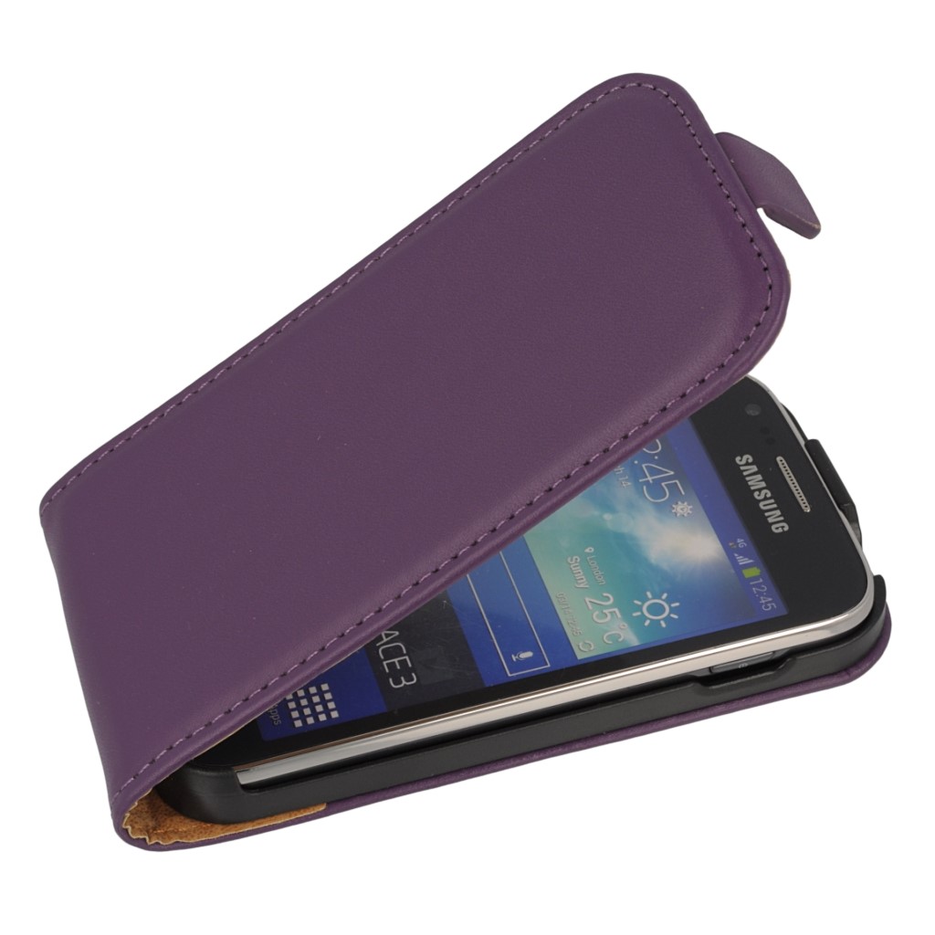 Pokrowiec z klapk na magnes Prestige Slim fioletowy SAMSUNG GT-S7275 Galaxy Ace 3 LTE / 2