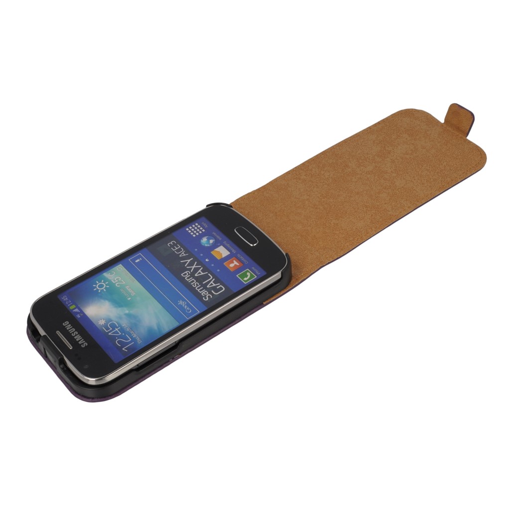 Pokrowiec z klapk na magnes Prestige Slim fioletowy SAMSUNG GT-S7275 Galaxy Ace 3 LTE / 6