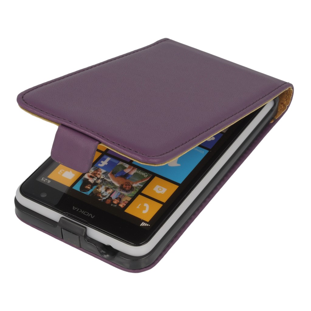 Pokrowiec z klapk na magnes Prestige Slim fioletowy NOKIA Lumia 625
