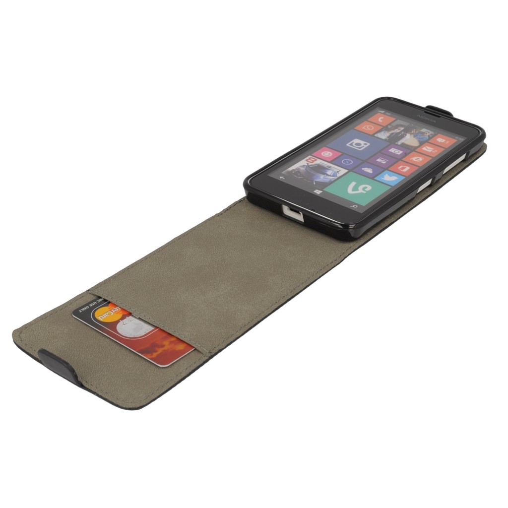 Pokrowiec z klapk na magnes Prestige Slim Flexi czarny NOKIA Lumia 530 / 9