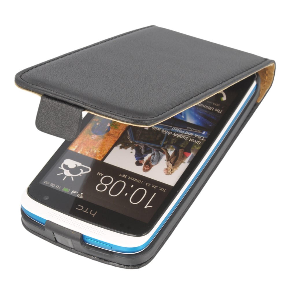 Pokrowiec z klapk na magnes Prestige Slim czarny HTC Desire 500