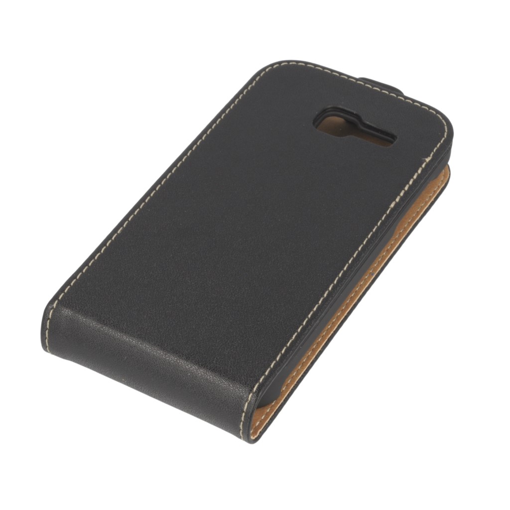 Pokrowiec z klapk na magnes Prestige Slim Elegance czarny SAMSUNG Galaxy  Trend  Lite / 3
