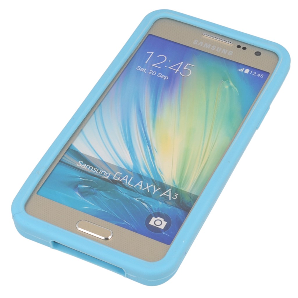 Pokrowiec etui silikonowe 3D M&M niebieskie SAMSUNG Galaxy A3 / 3