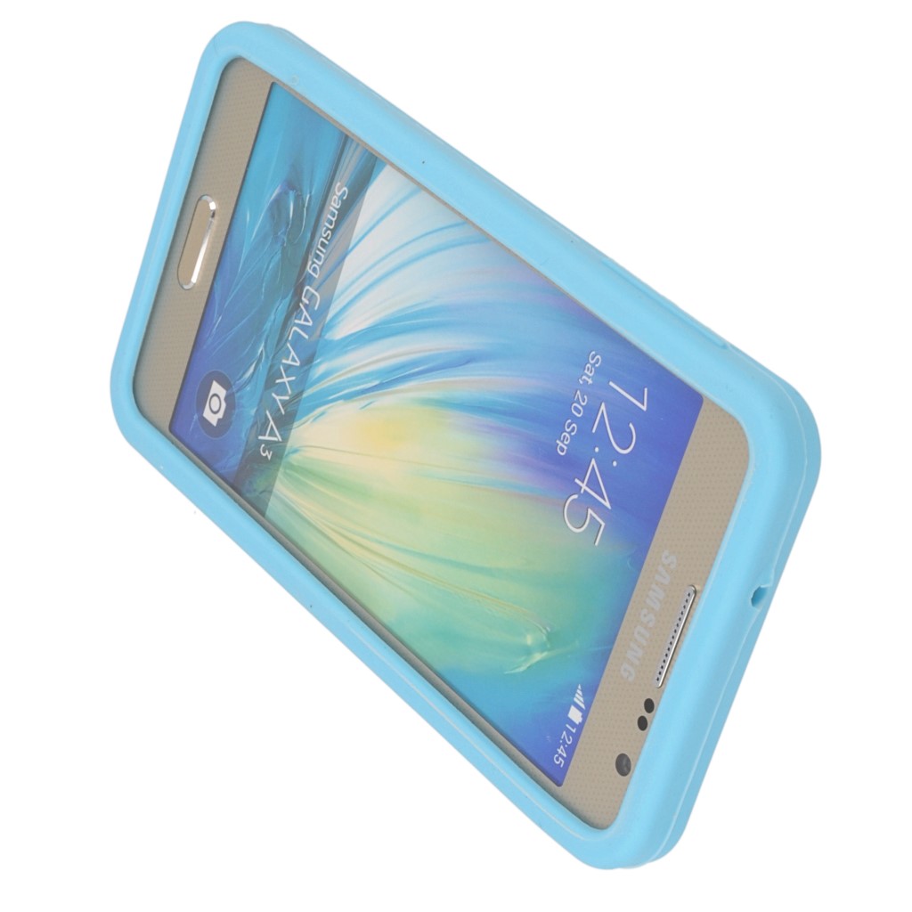 Pokrowiec etui silikonowe 3D M&M niebieskie SAMSUNG Galaxy A3 / 4