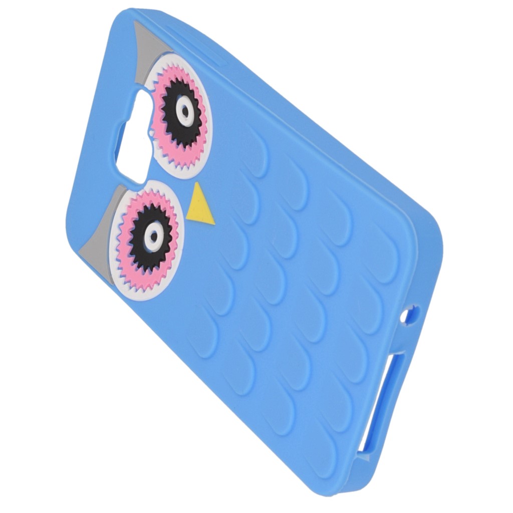 Pokrowiec etui silikonowe 3D Sowa niebieska SAMSUNG Galaxy Core Prime LTE G361F / 5
