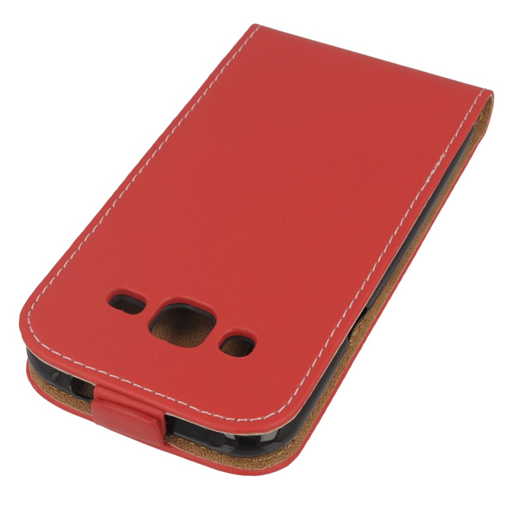 Pokrowiec z klapk na magnes Prestige Slim Flexi czerwony SAMSUNG Galaxy J2 / 3