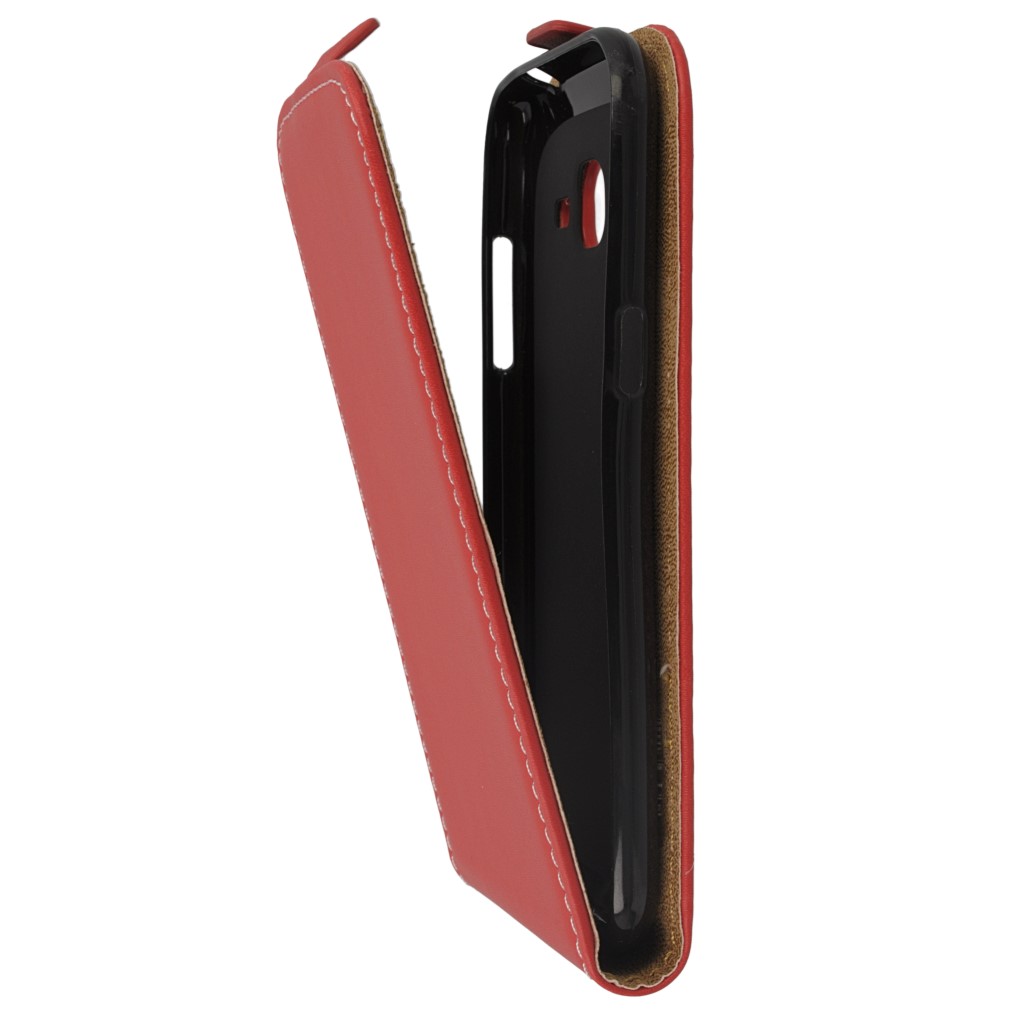 Pokrowiec z klapk na magnes Prestige Slim Flexi czerwony SAMSUNG Galaxy J2 / 6