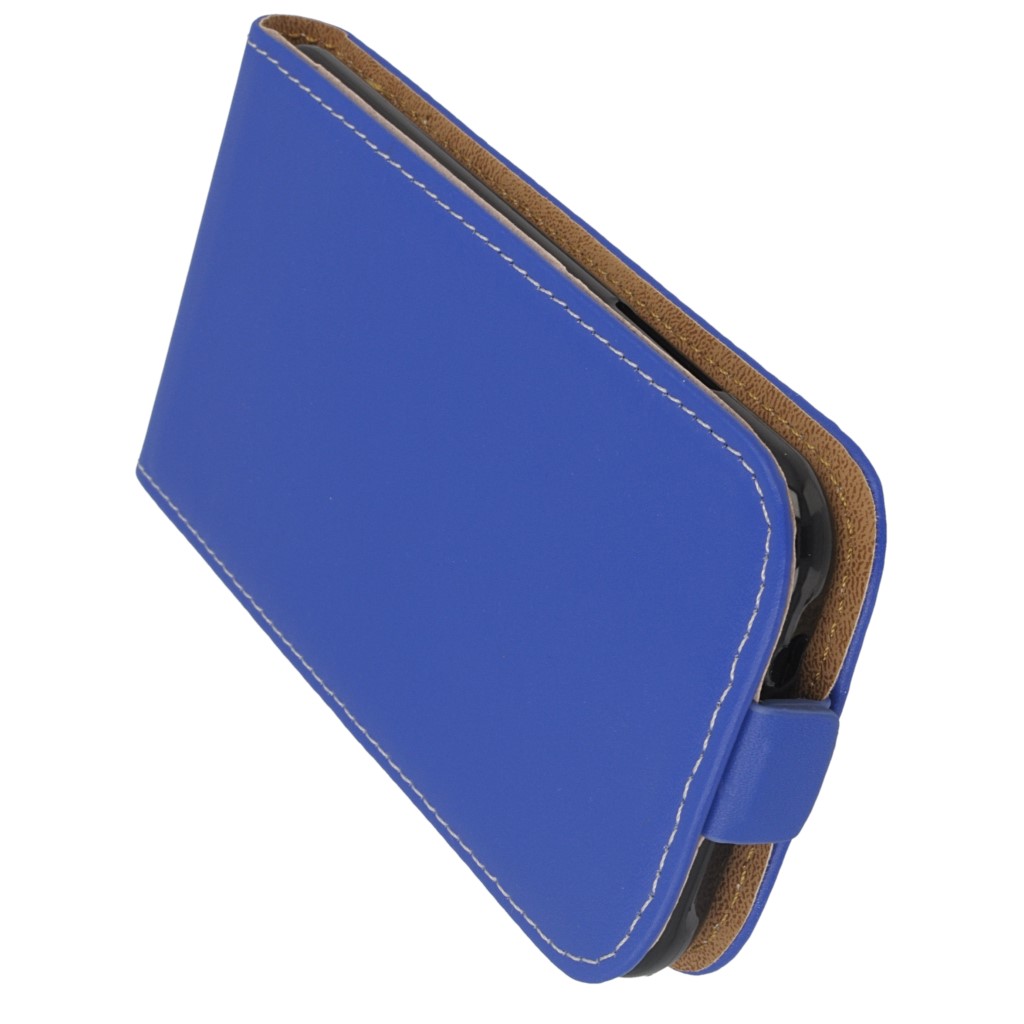 Pokrowiec z klapk na magnes Prestige Slim Flexi niebieski SAMSUNG Galaxy J2 / 6