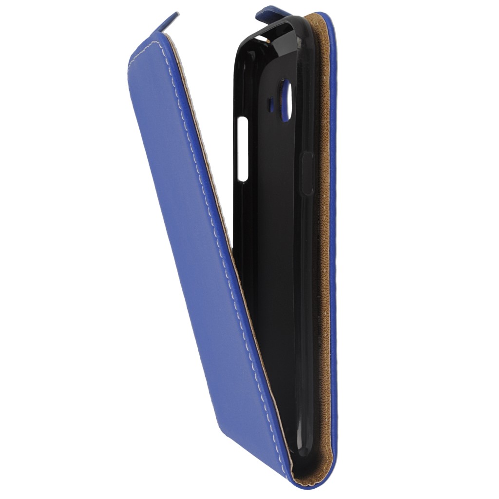 Pokrowiec z klapk na magnes Prestige Slim Flexi niebieski SAMSUNG Galaxy J2 / 8