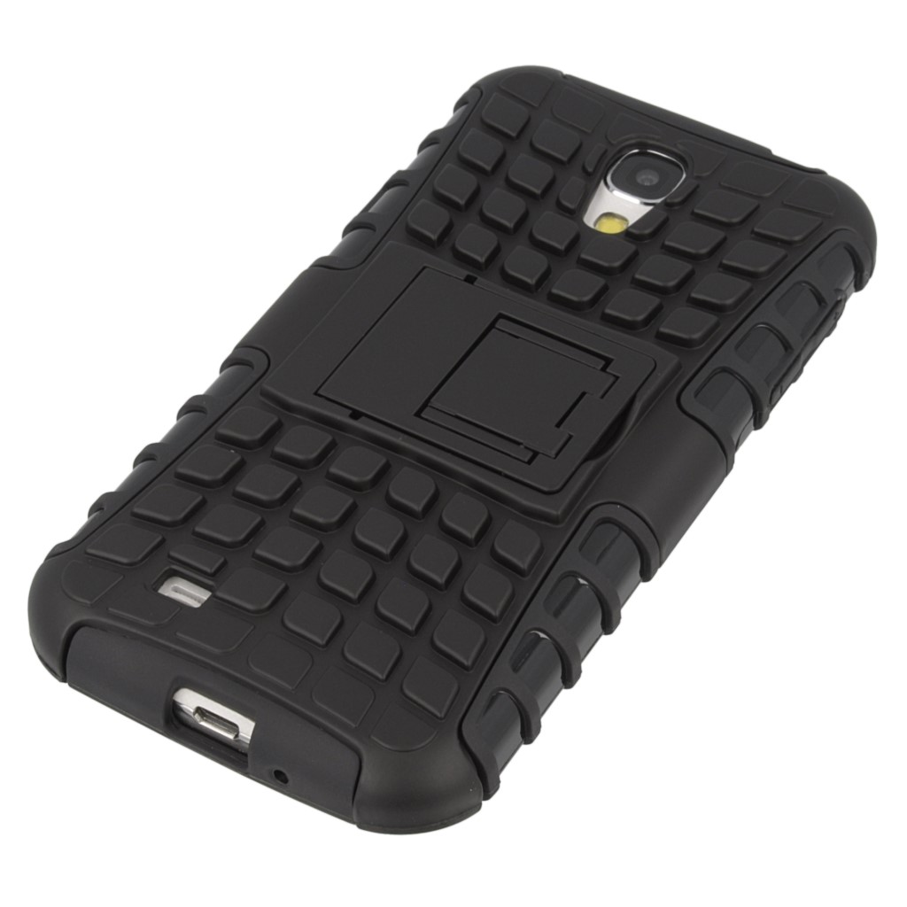 Pokrowiec etui pancerne Hybrid Case czarny SAMSUNG GT-i9505 Galaxy S IV