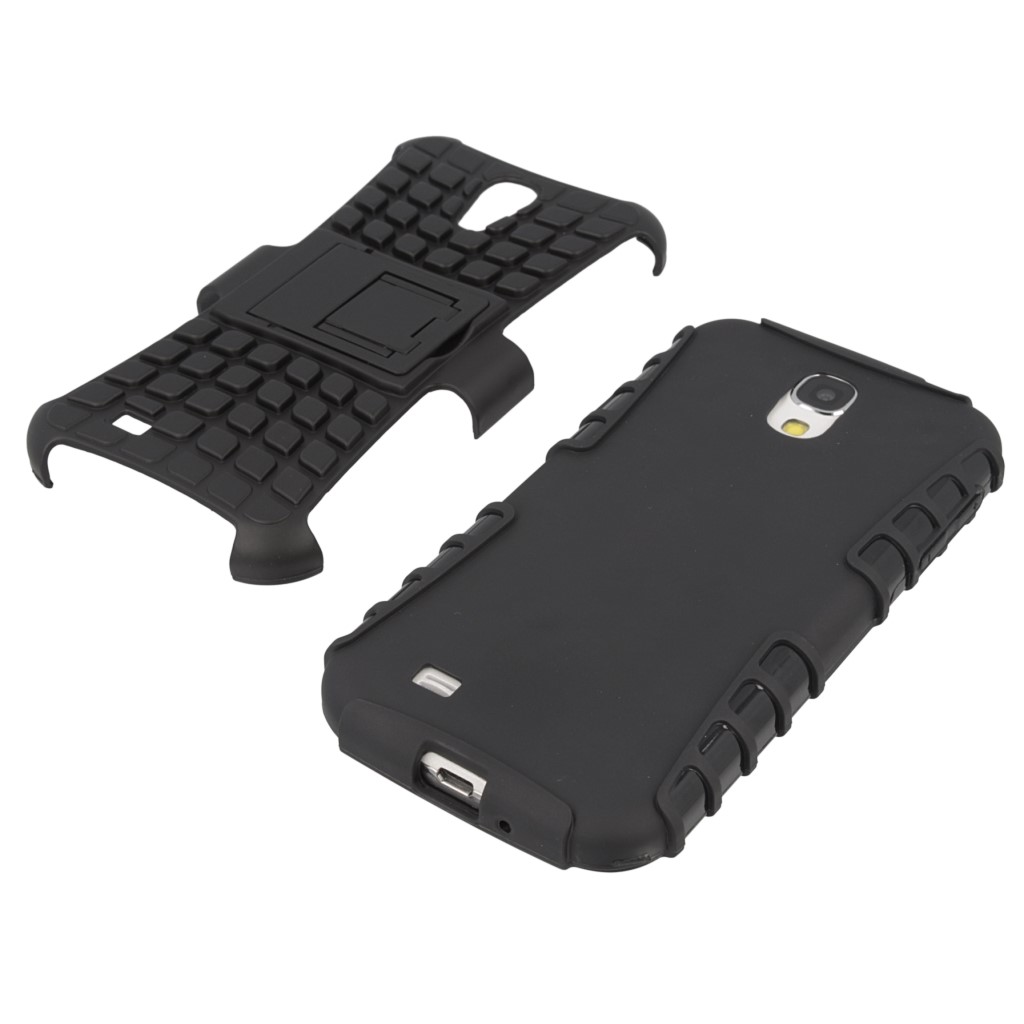 Pokrowiec etui pancerne Hybrid Case czarny SAMSUNG GT-i9505 Galaxy S IV / 8