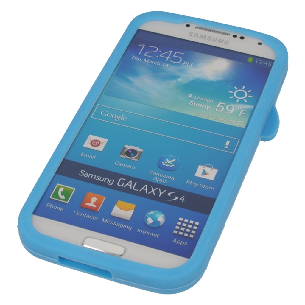 Pokrowiec silikonowe etui 3D Krlik niebieski SAMSUNG GT-i9500 Galaxy S IV / 3