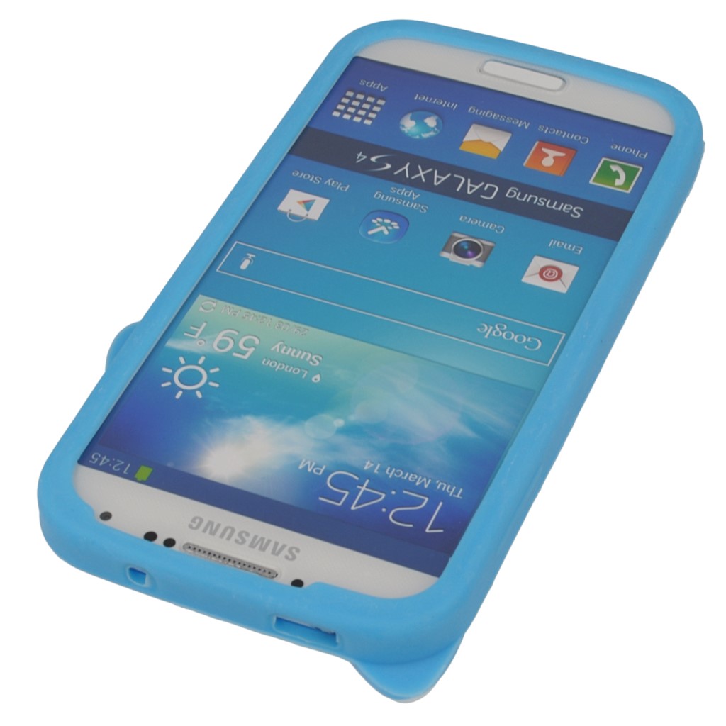 Pokrowiec silikonowe etui 3D Krlik niebieski SAMSUNG GT-i9500 Galaxy S IV / 4