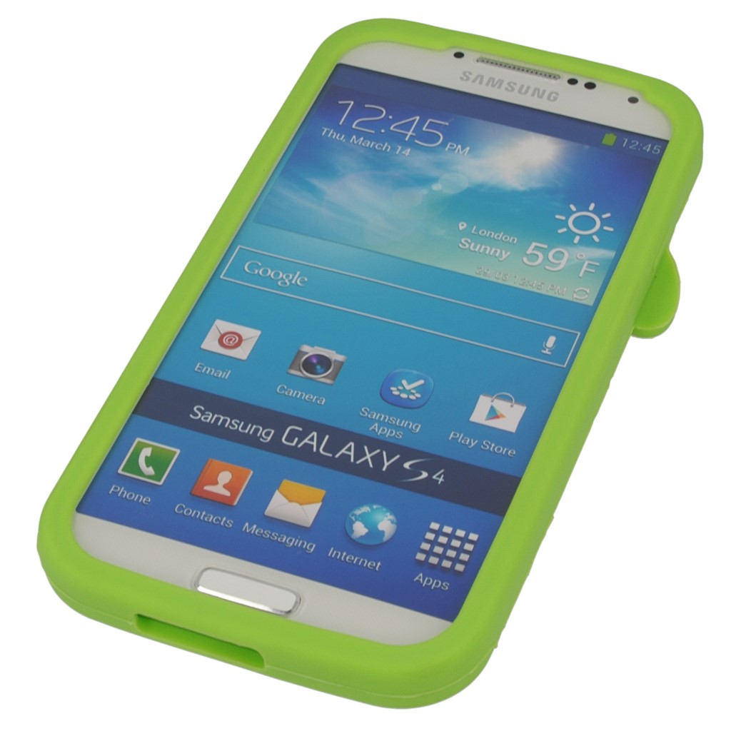 Pokrowiec silikonowe etui 3D Krlik zielony SAMSUNG GT-i9500 Galaxy S IV / 3