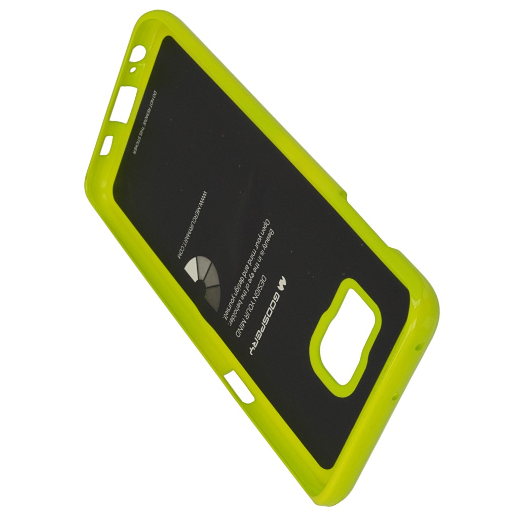 Pokrowiec etui silikonowe Mercury JELLY CASE limonkowy SAMSUNG Galaxy S6 Edge+ / 8