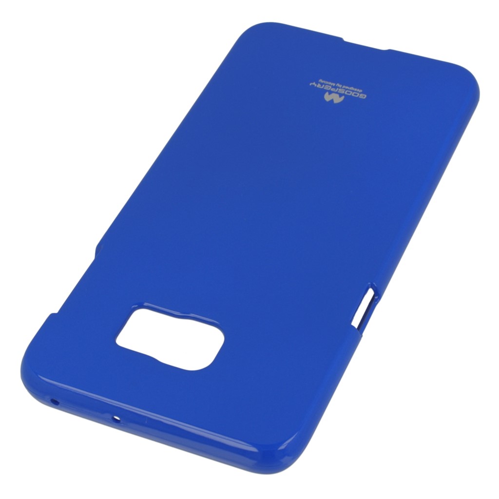 Pokrowiec etui silikonowe Mercury JELLY CASE niebieskie SAMSUNG Galaxy S6 Edge+ / 2
