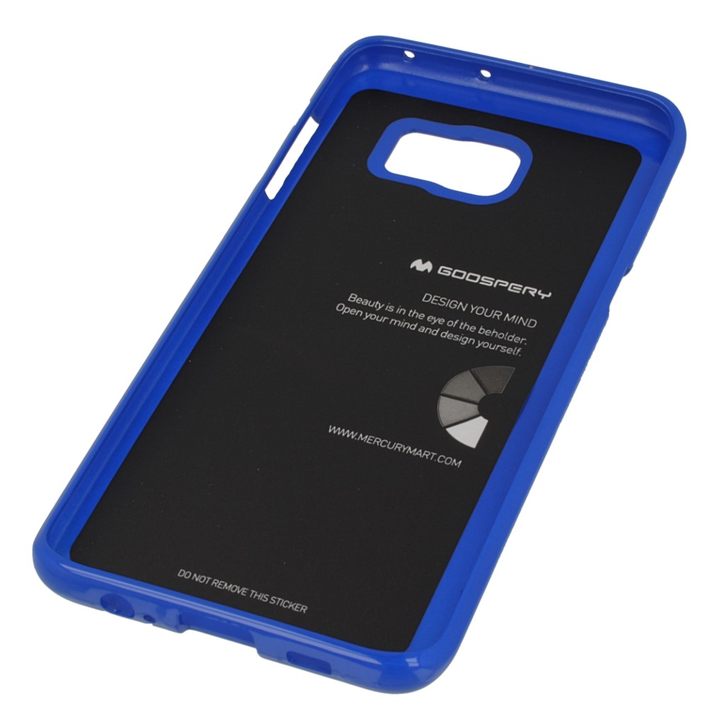 Pokrowiec etui silikonowe Mercury JELLY CASE niebieskie SAMSUNG Galaxy S6 Edge+ / 3