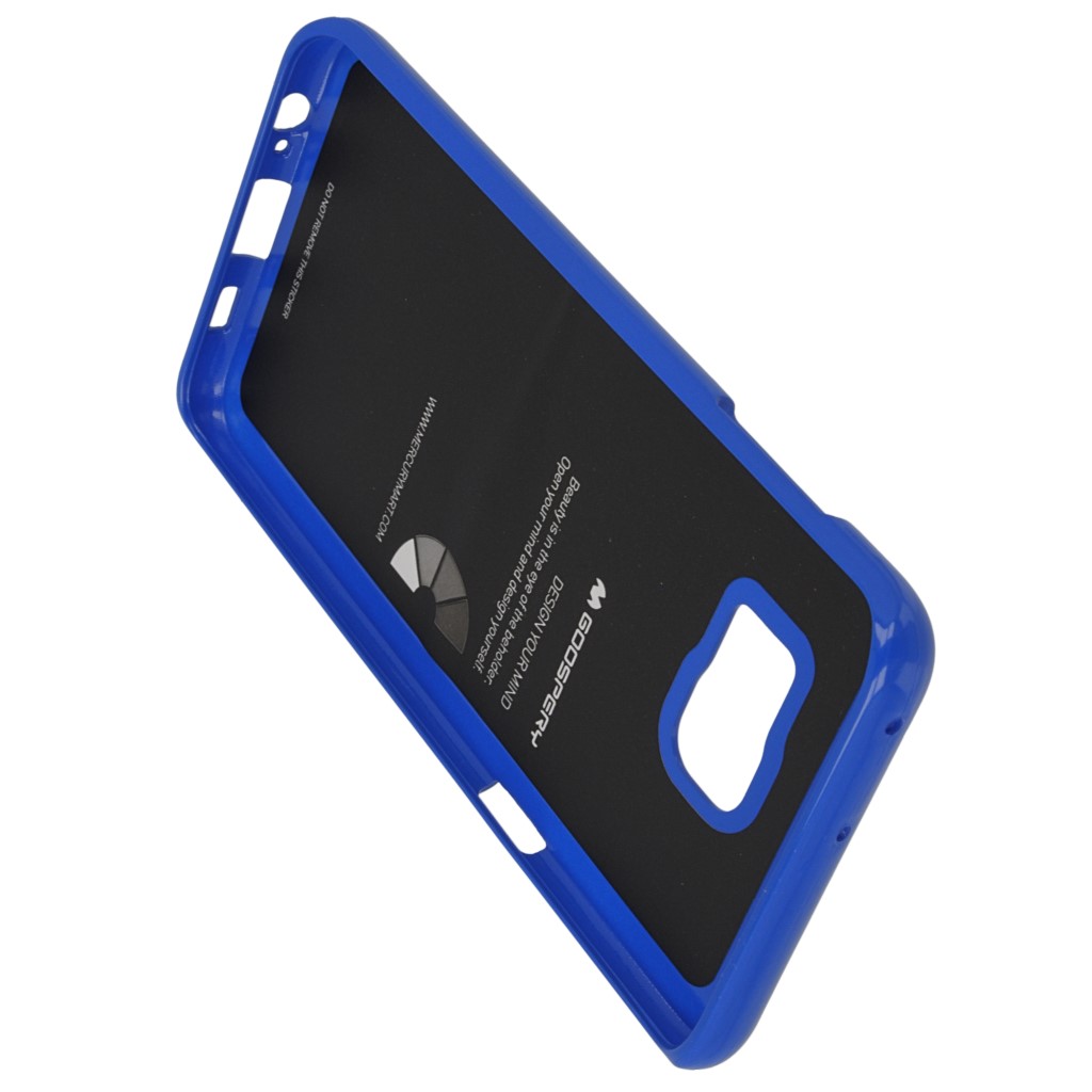 Pokrowiec etui silikonowe Mercury JELLY CASE niebieskie SAMSUNG Galaxy S6 Edge+ / 8