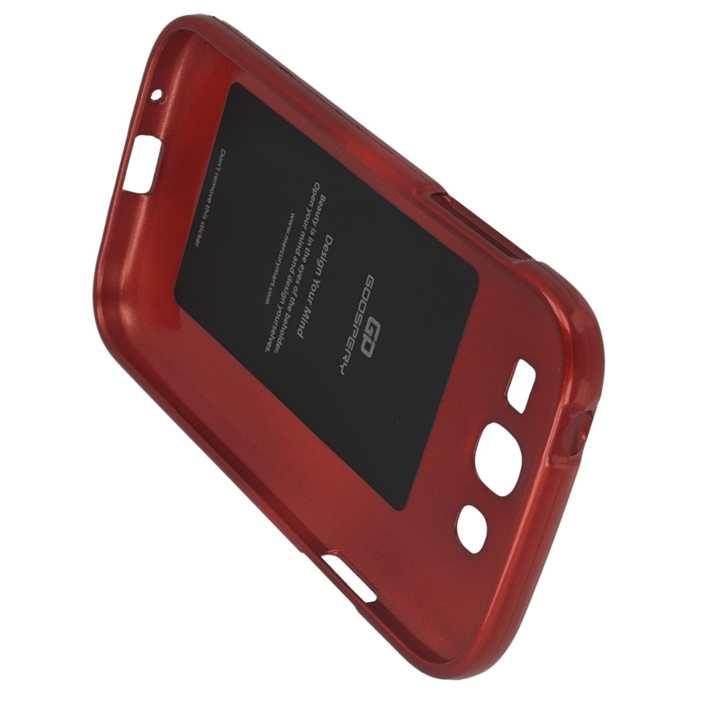 Pokrowiec etui silikonowe Mercury JELLY CASE czerwone SAMSUNG GT-i9060 Galaxy Grand Neo / 7