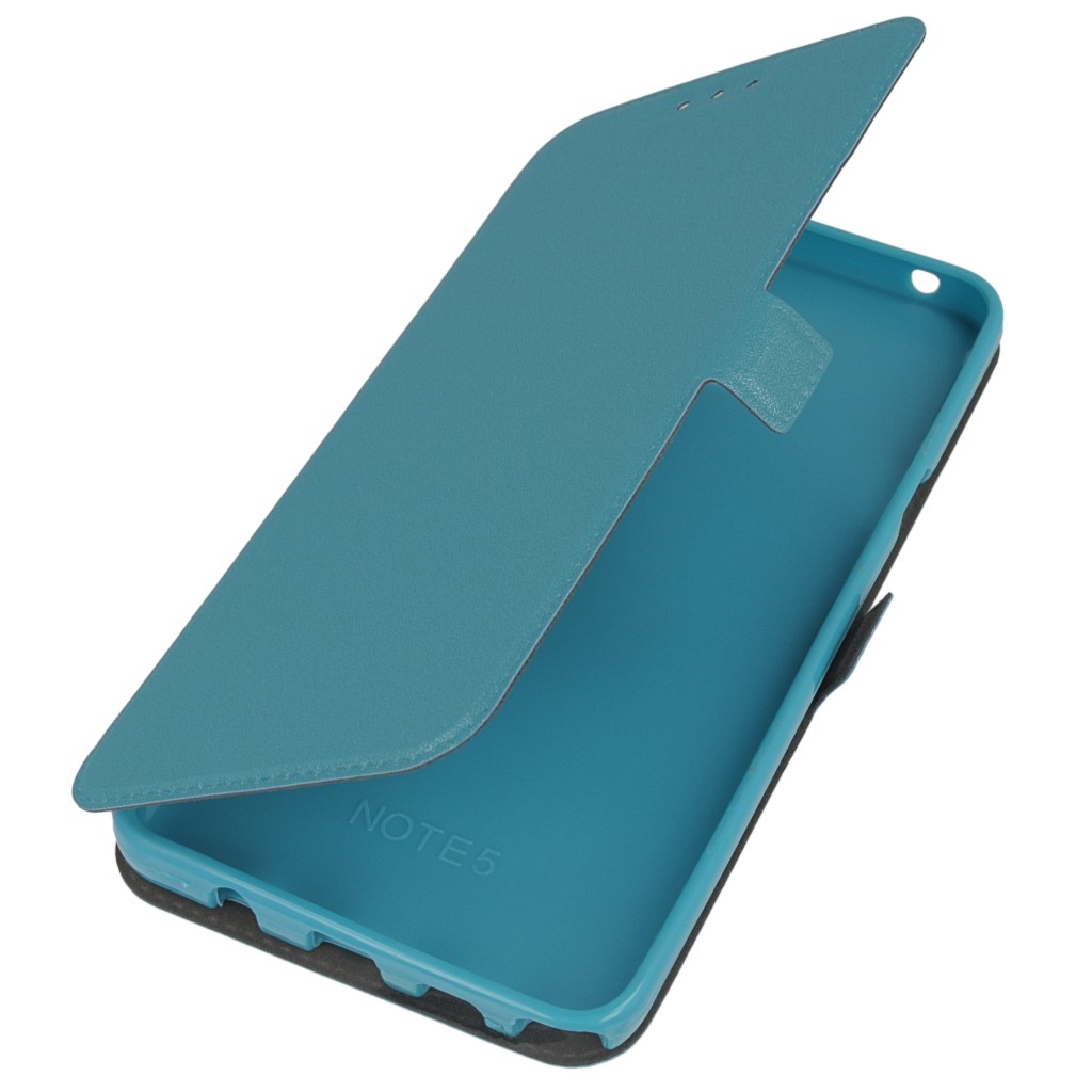 Pokrowiec etui Flexi Book niebieskie SAMSUNG Galaxy Note 5