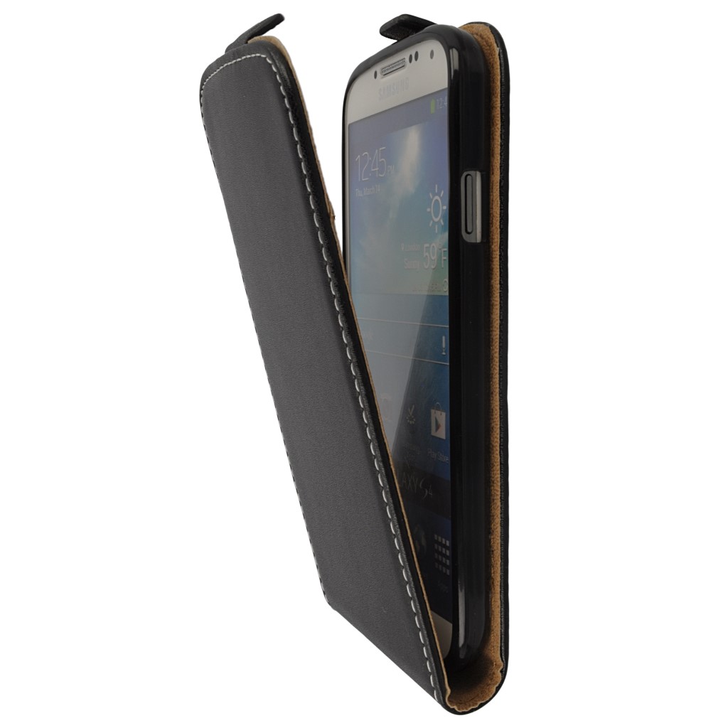 Pokrowiec z klapk na magnes Prestige Slim Flexi czarny SAMSUNG GT-i9500 Galaxy S IV / 7