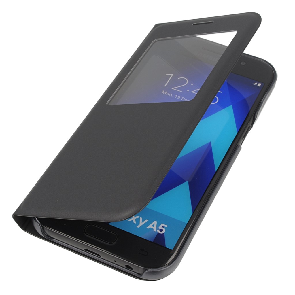 Pokrowiec etui oryginalne S-View Cover czarne SAMSUNG Galaxy A5 (2017)