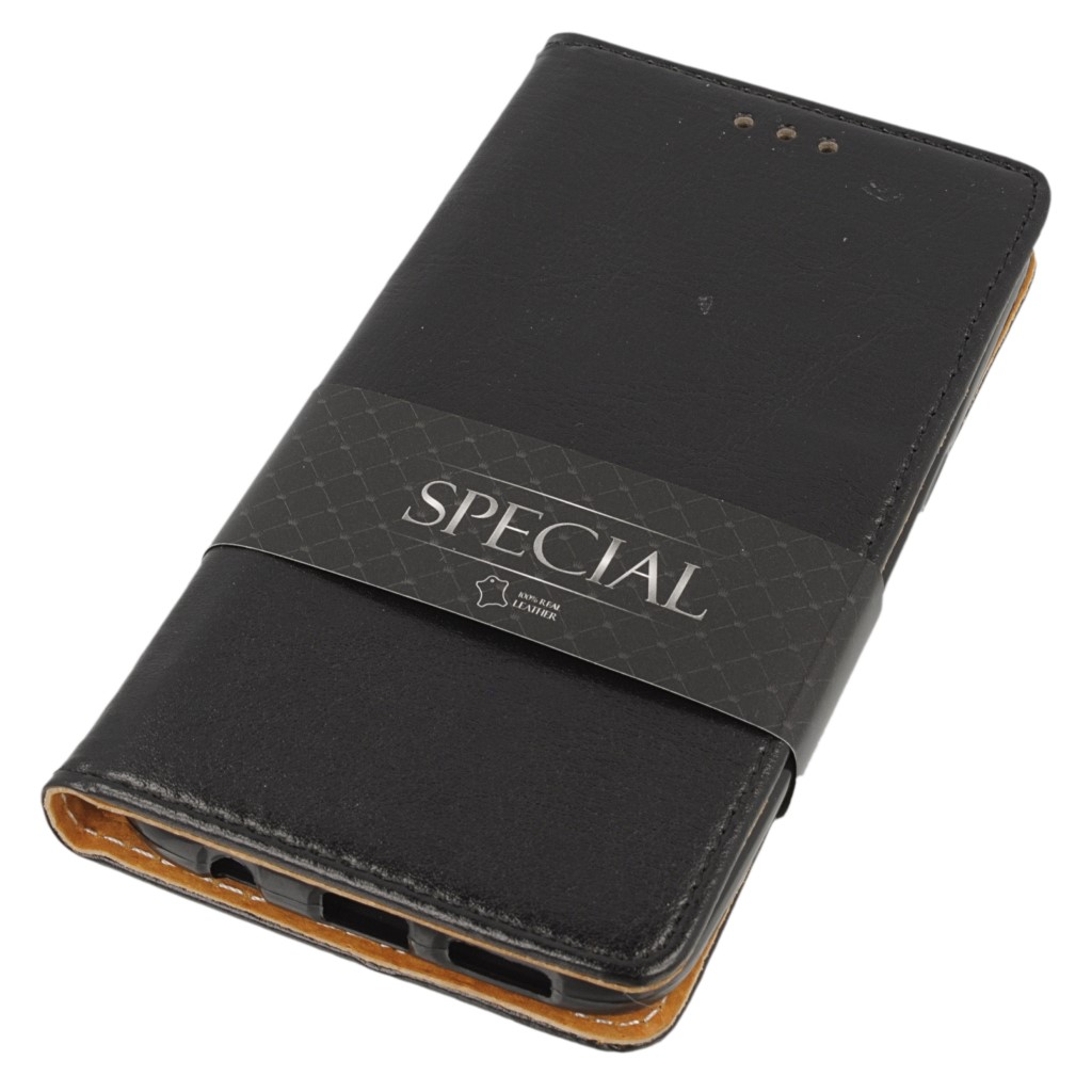 Pokrowiec etui skrzane Flexi Book Special czarne SAMSUNG Galaxy S7 / 2