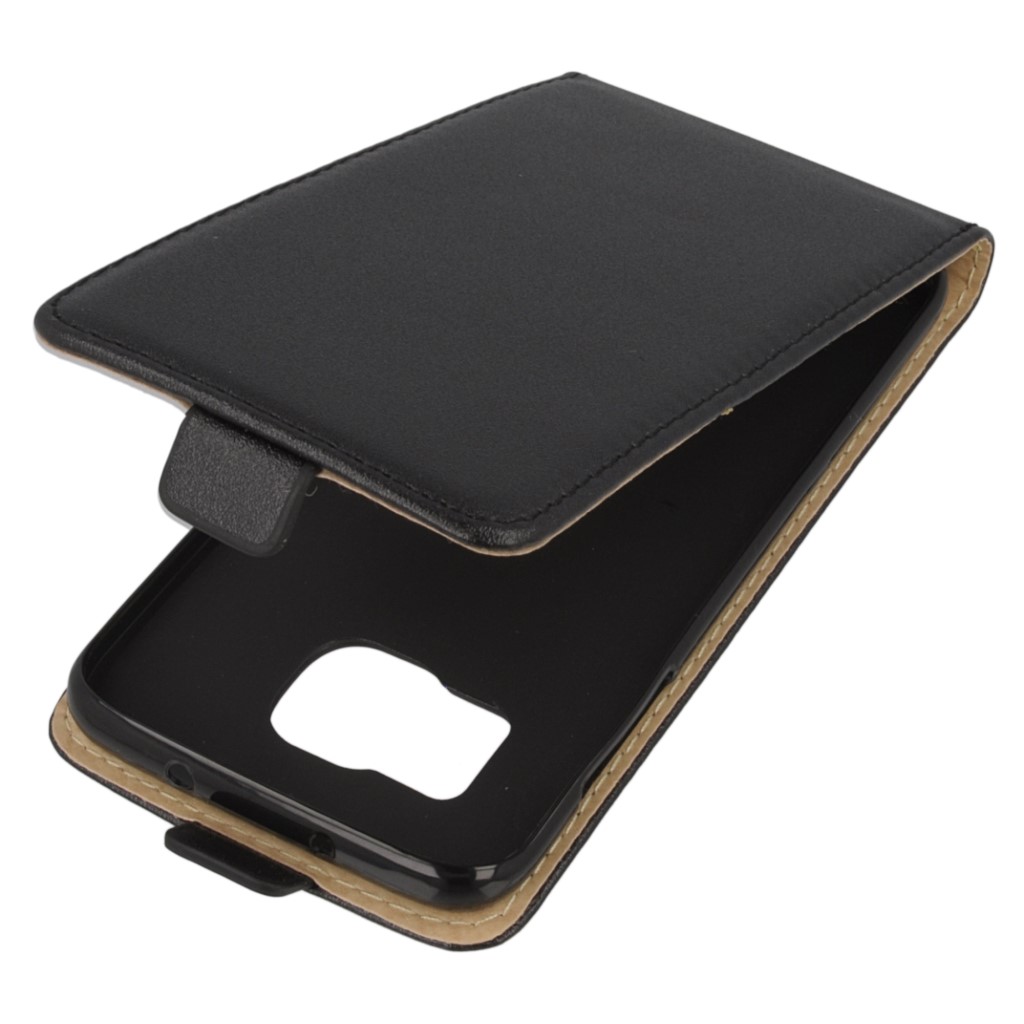 Pokrowiec z klapk na magnes Prestige Slim Flexi czarny SAMSUNG Galaxy S7 Edge