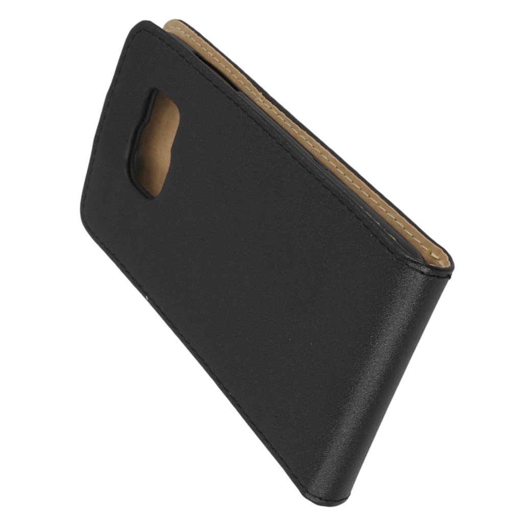 Pokrowiec z klapk na magnes Prestige Slim Flexi czarny SAMSUNG Galaxy S7 Edge / 5