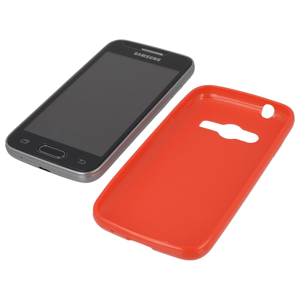 Pokrowiec silikonowe etui BACK CASE czerwone SAMSUNG Galaxy Ace 4 LTE / 10
