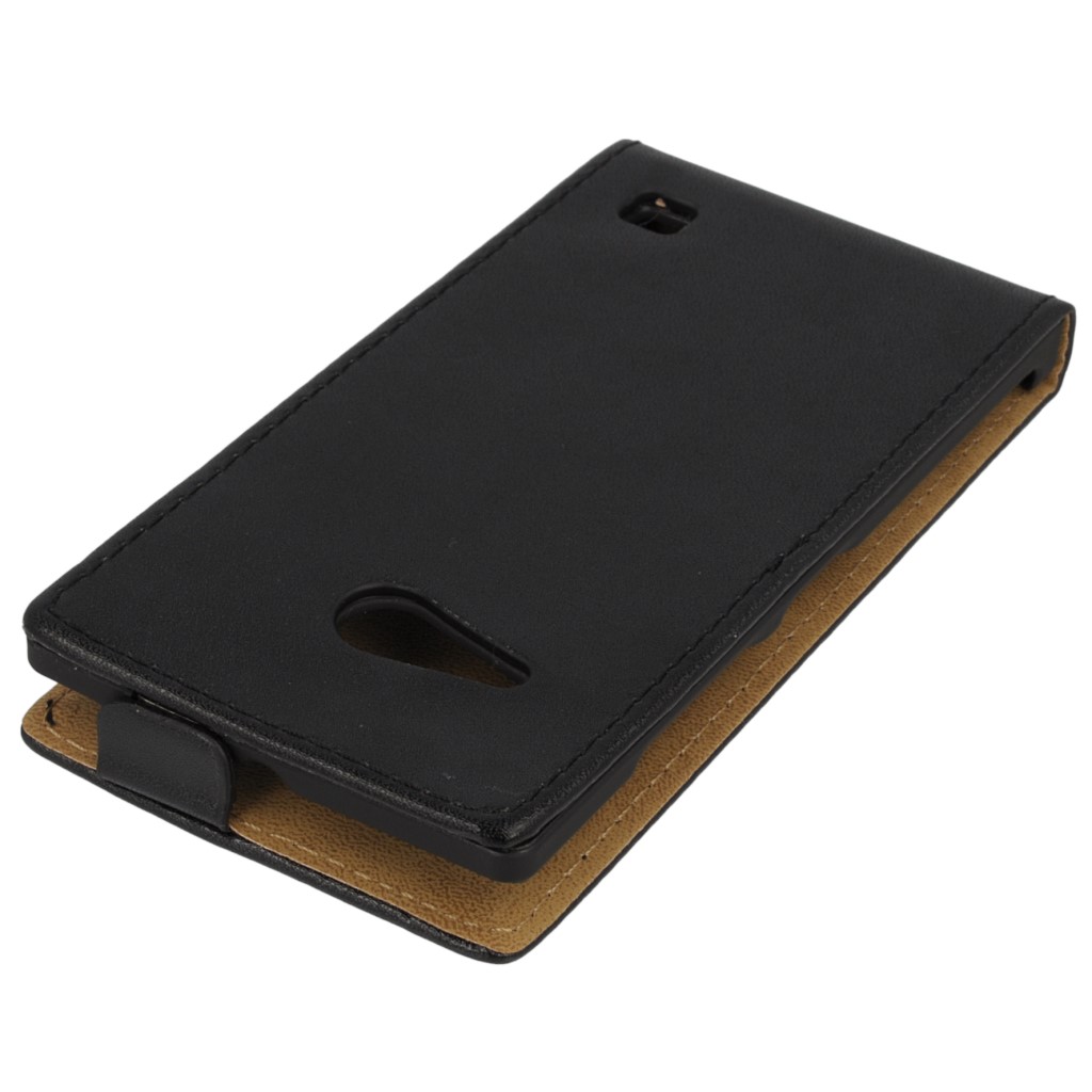 Pokrowiec z klapk na magnes Prestige Slim czarny NOKIA Lumia 735 / 4