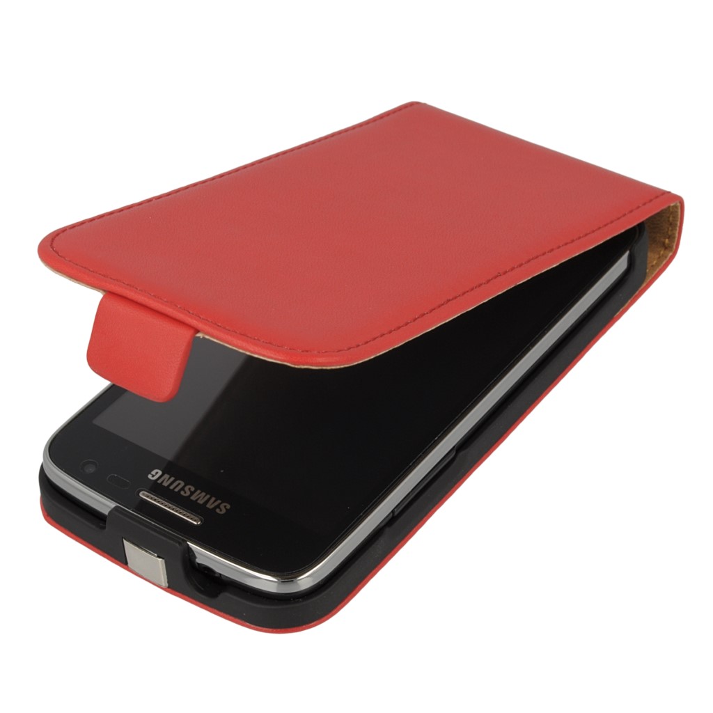 Pokrowiec z klapk na magnes Prestige Slim czerwony SAMSUNG Galaxy Core LTE
