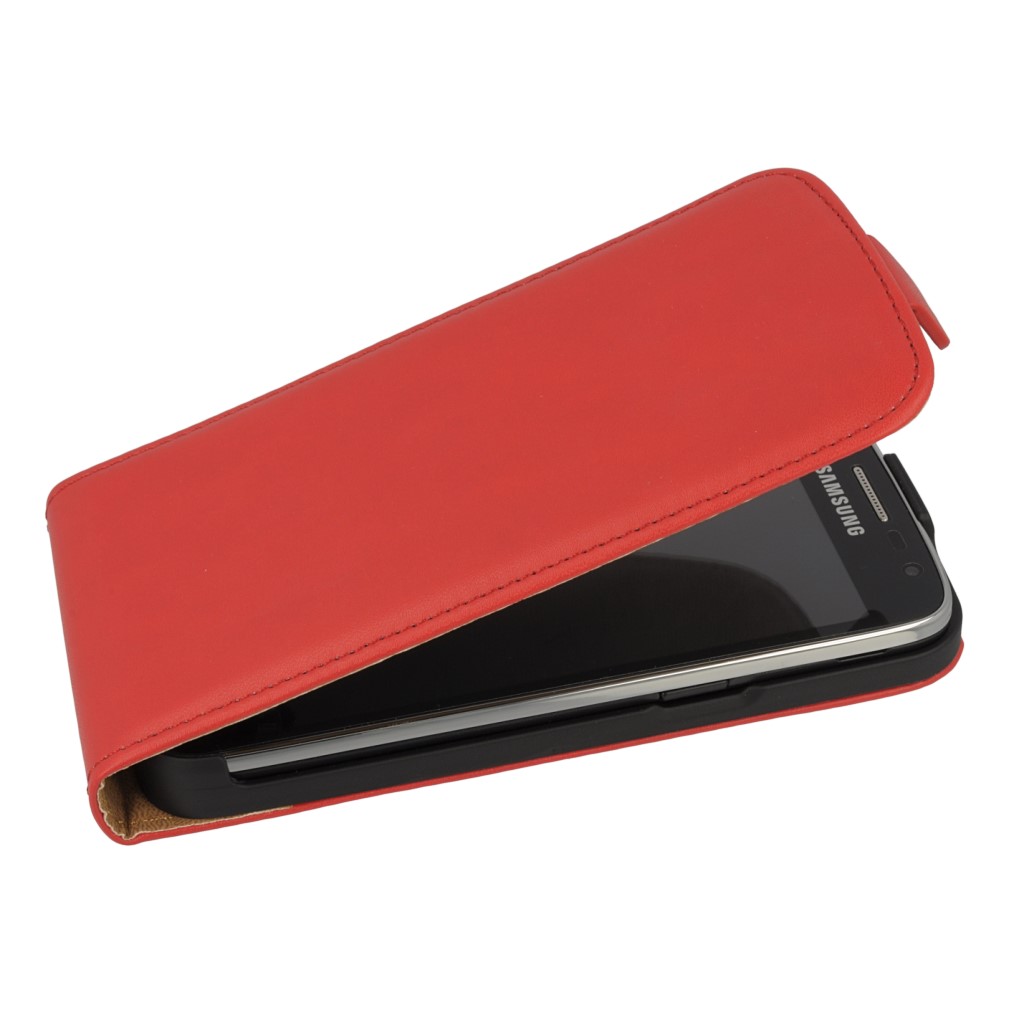 Pokrowiec z klapk na magnes Prestige Slim czerwony SAMSUNG Galaxy Core LTE / 3