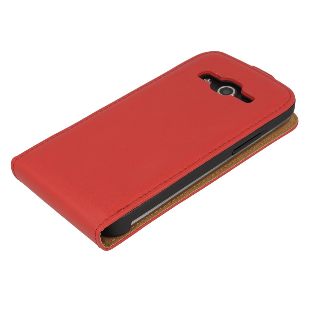 Pokrowiec z klapk na magnes Prestige Slim czerwony SAMSUNG Galaxy Core LTE / 6