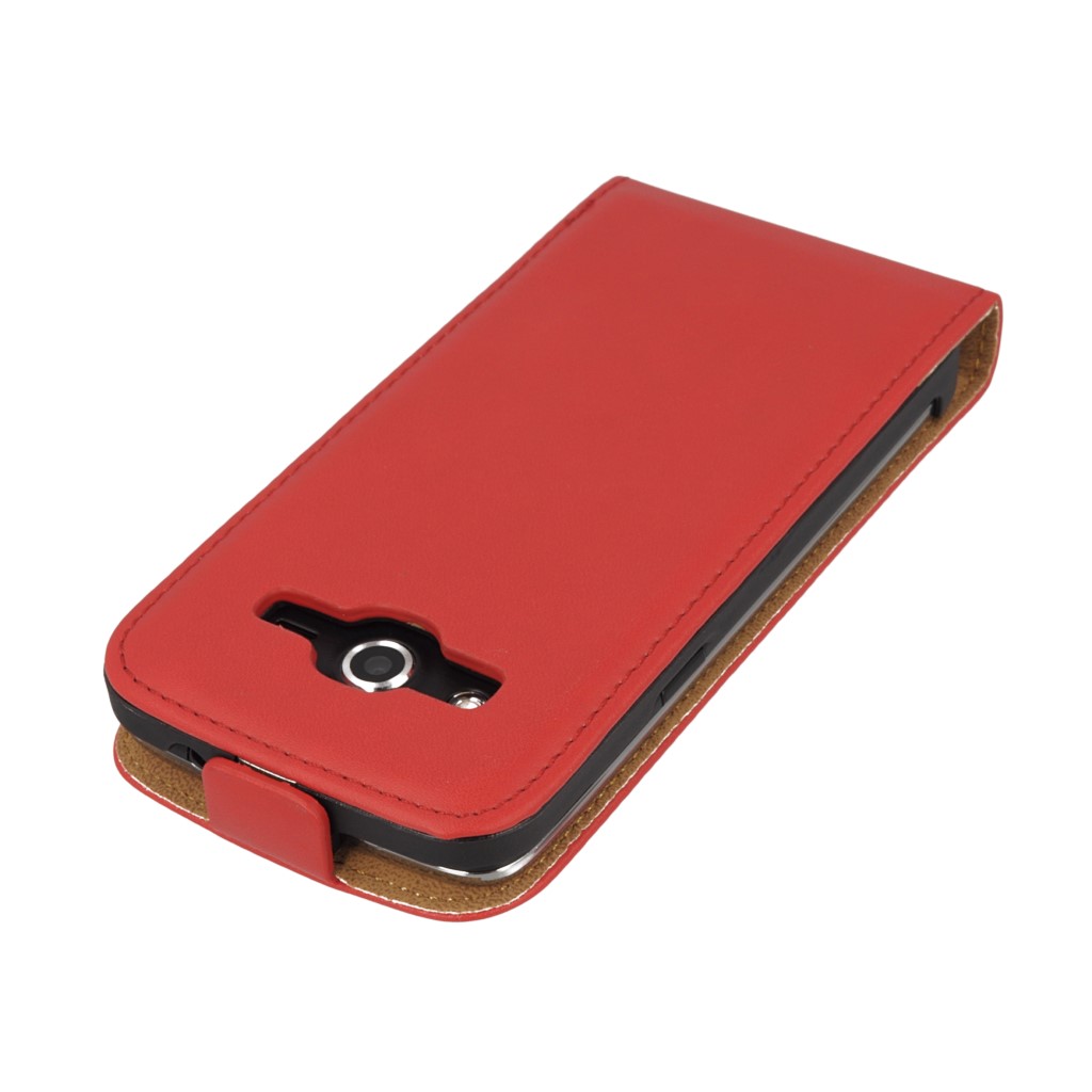 Pokrowiec z klapk na magnes Prestige Slim czerwony SAMSUNG Galaxy Core LTE / 7