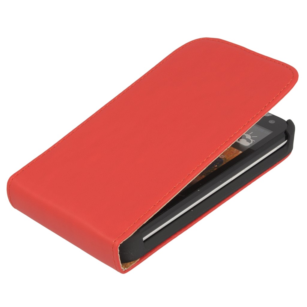 Pokrowiec z klapk na magnes Prestige Slim czerwony HTC Desire 310 / 2