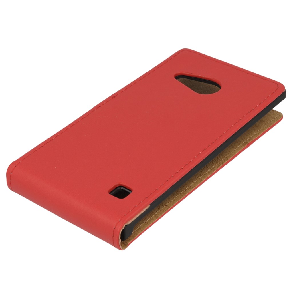 Pokrowiec z klapk na magnes Prestige Slim czerwony NOKIA Lumia 730 / 5