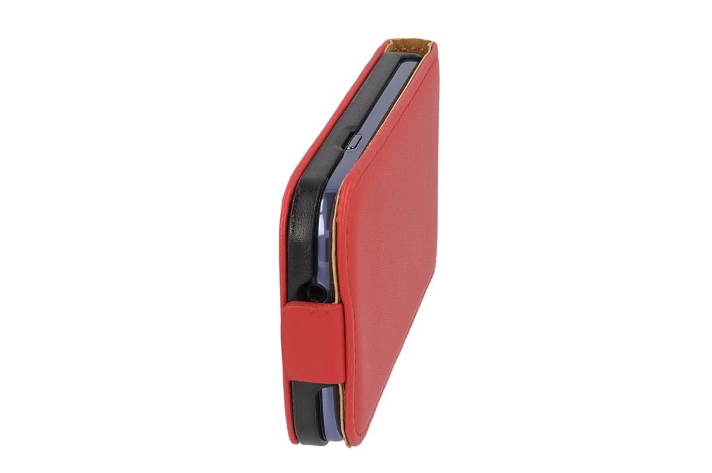 Pokrowiec z klapk na magnes Prestige Slim czerwony SAMSUNG Galaxy Core / 9