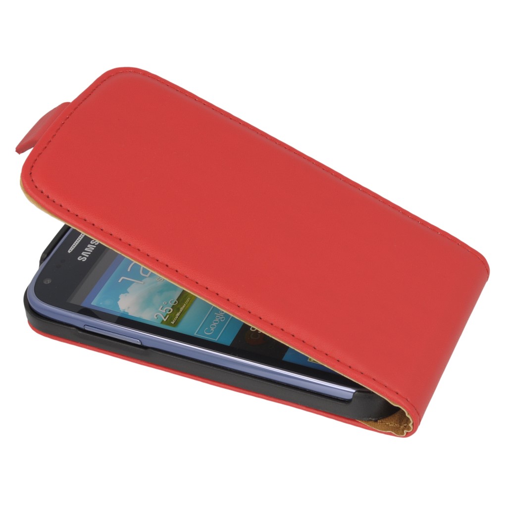 Pokrowiec z klapk na magnes Prestige Slim czerwony SAMSUNG Galaxy Core / 2