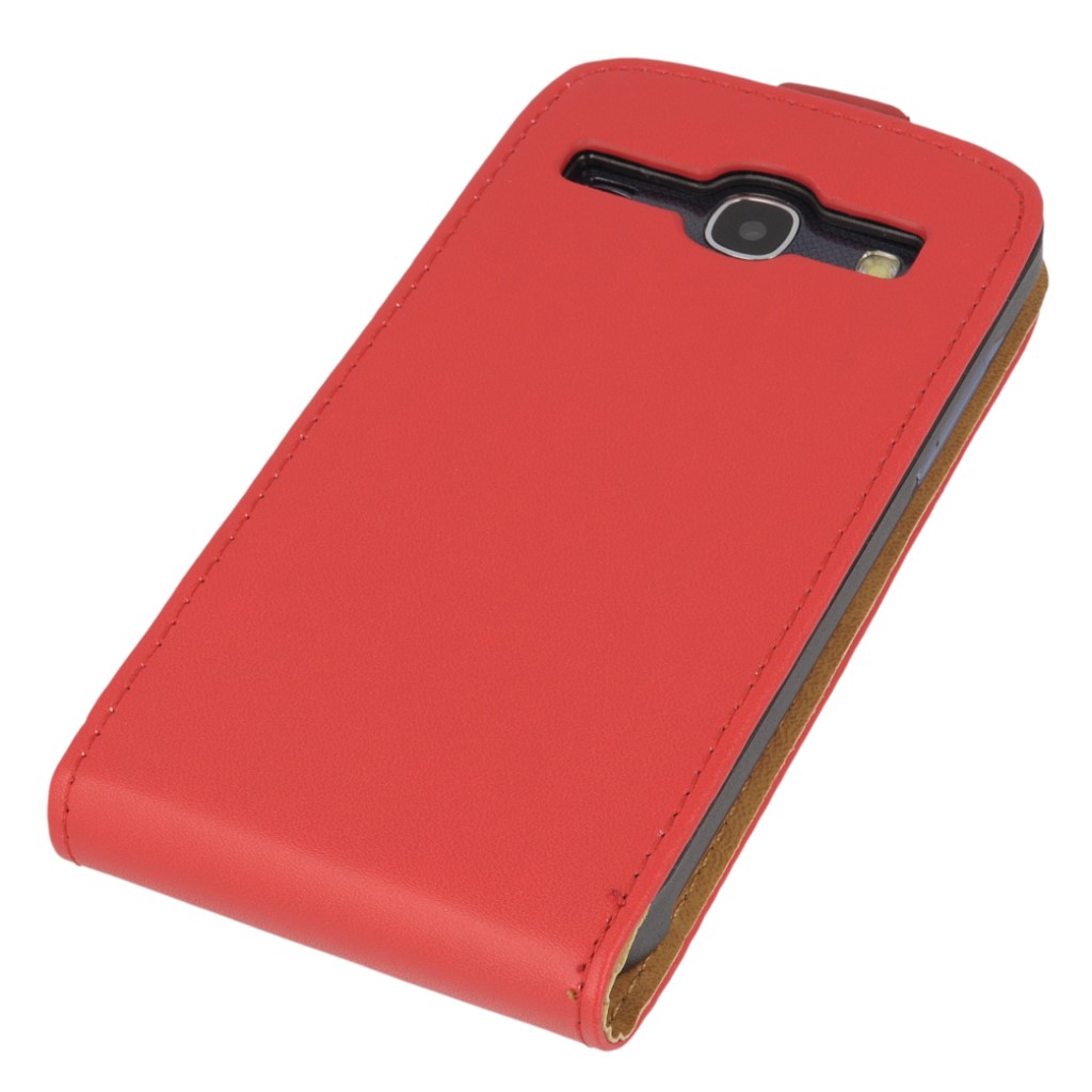 Pokrowiec z klapk na magnes Prestige Slim czerwony SAMSUNG Galaxy Core / 6
