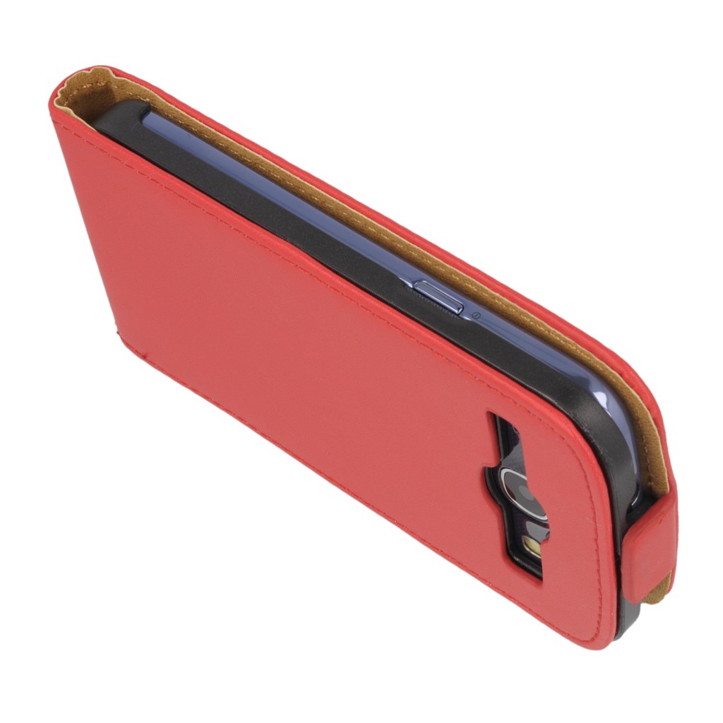 Pokrowiec z klapk na magnes Prestige Slim czerwony SAMSUNG Galaxy Core / 7
