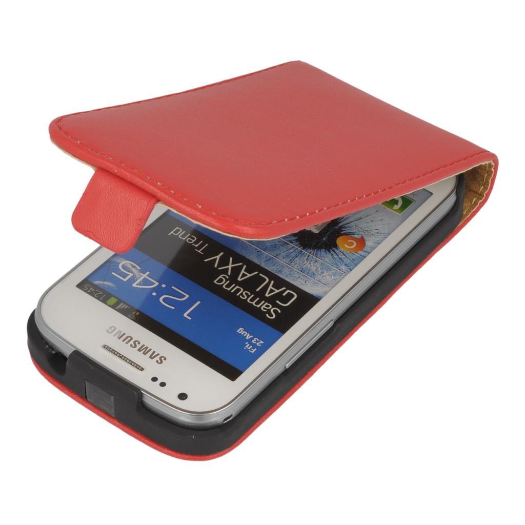 Pokrowiec z klapk na magnes Prestige Slim czerwony SAMSUNG GT-S7580 Galaxy Trend Plus