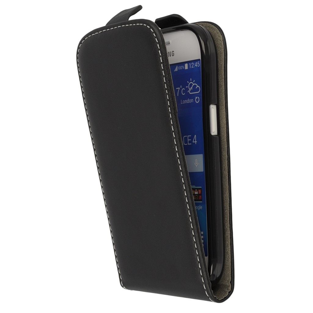 Pokrowiec z klapk na magnes Prestige Slim Flexi czarny SAMSUNG Galaxy Ace 4 LTE / 11